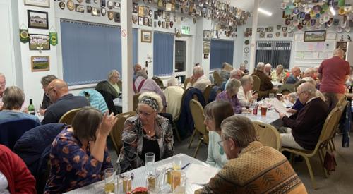 A busy night in the clubhouse