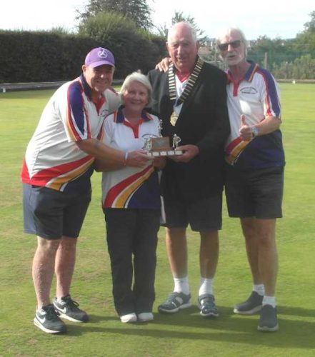 Mixed Triples Winners - Helen Budd, Matt Bemand and Ivan Lawrence