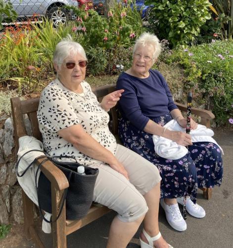 Our spectators - chatting about the game - or maybe just chatting!